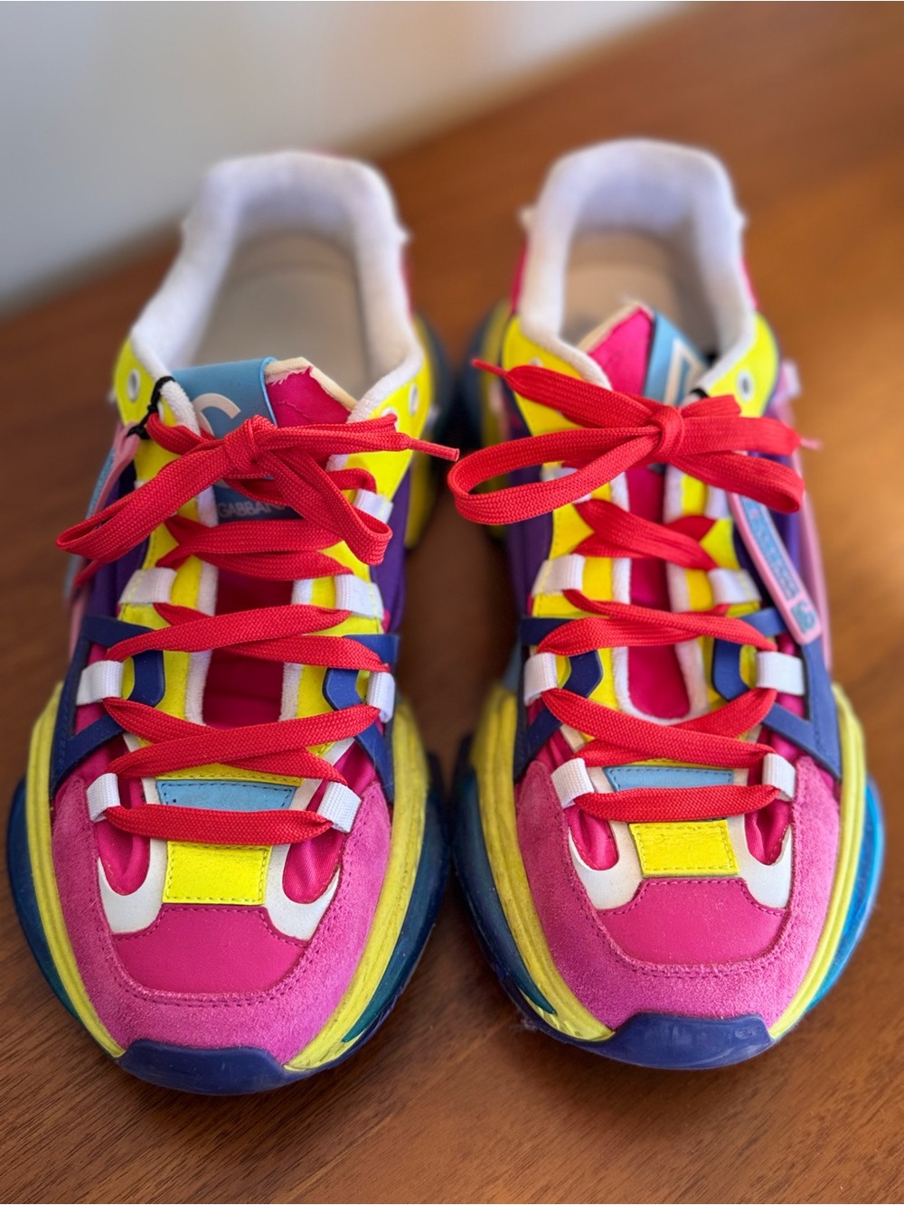 Dolce & Gabbana Multicolor Airmaster Low Top Sneakers Sz 43
